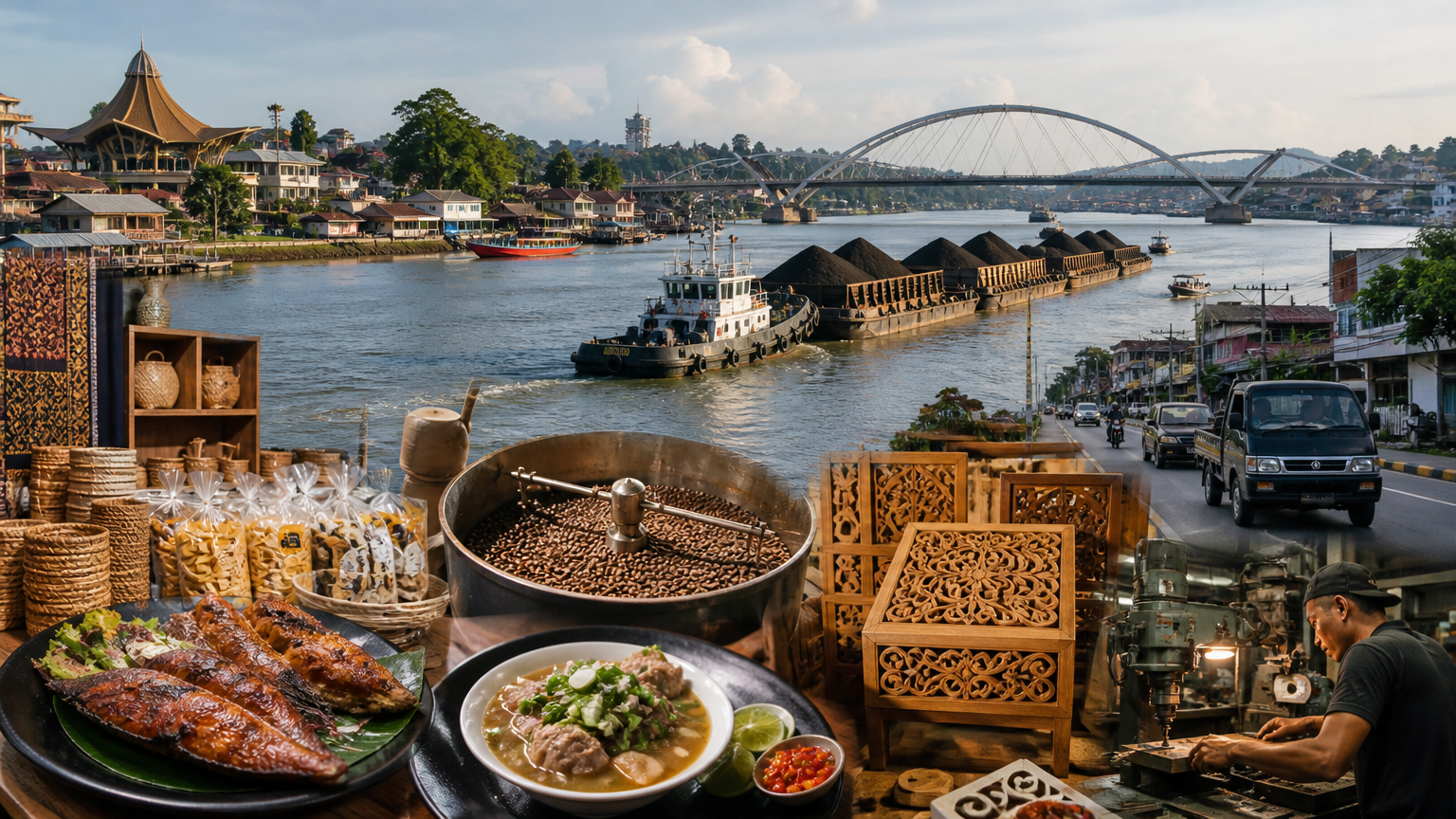 Pemandangan Sungai Mahakam Samarinda